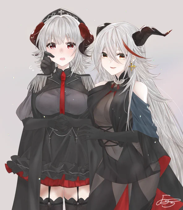 周年絵ずっと完成させてなかったので色塗った
#ニュルンベルク #エーギル #アズールレーン 