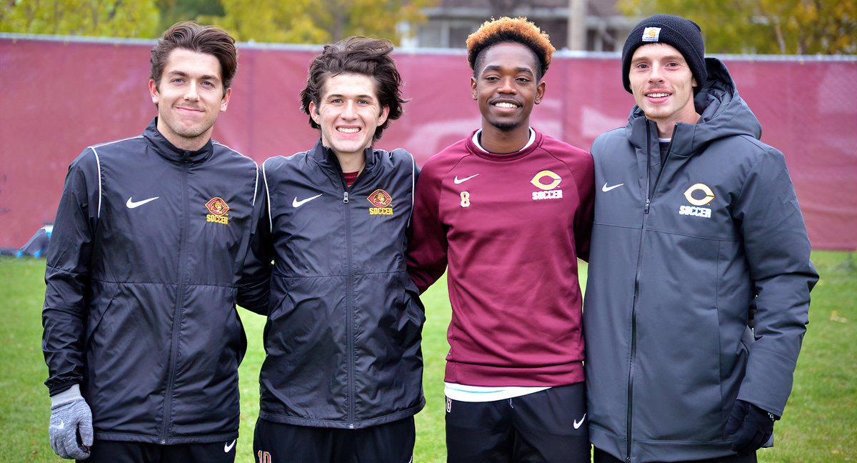 CobberSID's tweet photo. RECAP: A 4-goal, 2nd half propelled men's soccer a 5-1 win over Hamline & gave the seniors a successful sendoff in the final game of the 2021 season. Nate Weaver had 2 goals while Telvin Vah added his 11 tally in the last 8 games.
📰: https://t.co/6mT51POig5 https://t.co/b9PO4YEvmT