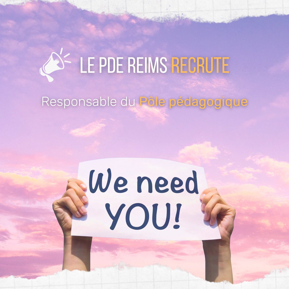 PEReims's tweet image. Le parlement des étudiants de Reims recrute un(e) responsable de pôle pédagogique 

Pour faire le lien avec les établissements scolaires du secondaire et des initiatives citoyennes de jeunesse !

&amp;gt; forms.gle/c8JQ2Kh7zrNKBw…