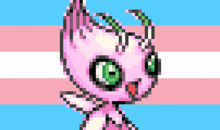 Transgender pride flags of Future Celebi from Pokémon Mystery Dungeon Explorers of Time/Darkness/Sky cause she is transfem rep🏳️‍⚧️ #Pokemon #PokemonMysteryDungeon #PMD #Celebi #shiny #sprite #trans #transgender #transfem #transpride #prideflags #transgenderflag #TransIsBeautiful