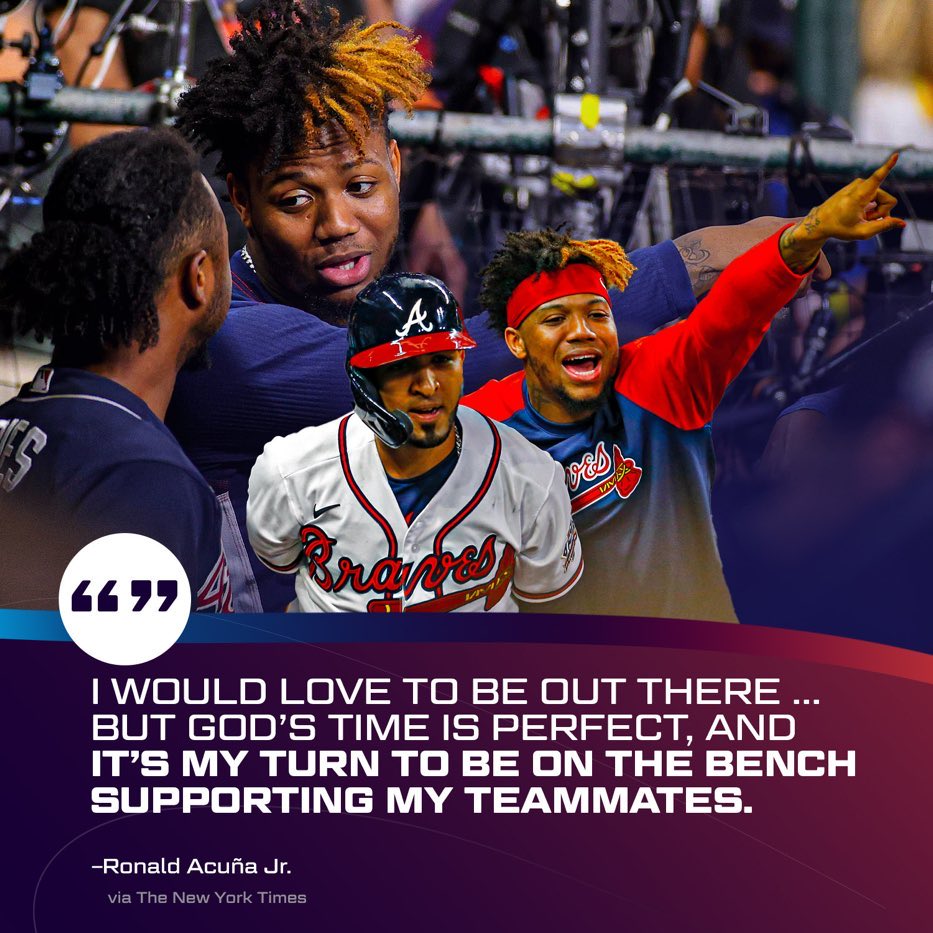 If Acuña can play the role of something other than the superstar, so can you.