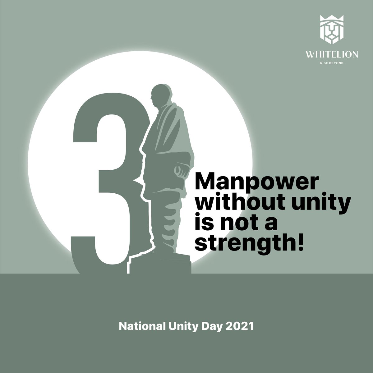 WHITELION_IN's tweet photo. Let's stay together. Let's stay strong. Our heart-warming wishes on National Unity Day.  

#NationalUnityDay2021 #StayStrong  #staytogether #whitelion https://t.co/ADbQ4R5ksK