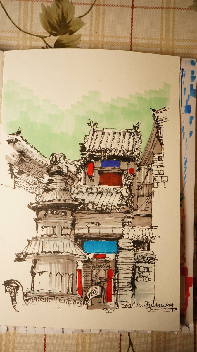 JYDrawing1's tweet photo. Quick Sketching Traditional Chinese Temple✍️
#quicksketch #sketchbook #drawing #sketch #Sketching #artwork #art #artistontwittter 
https://t.co/wsSL5FZOMG https://t.co/JXar3PbDwa