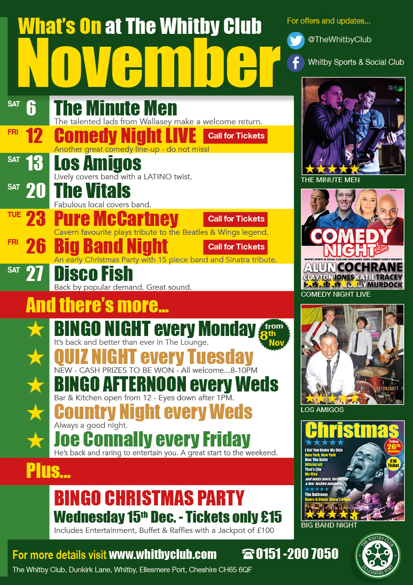 Discover what's on this November - *|whitbyclub.com|*