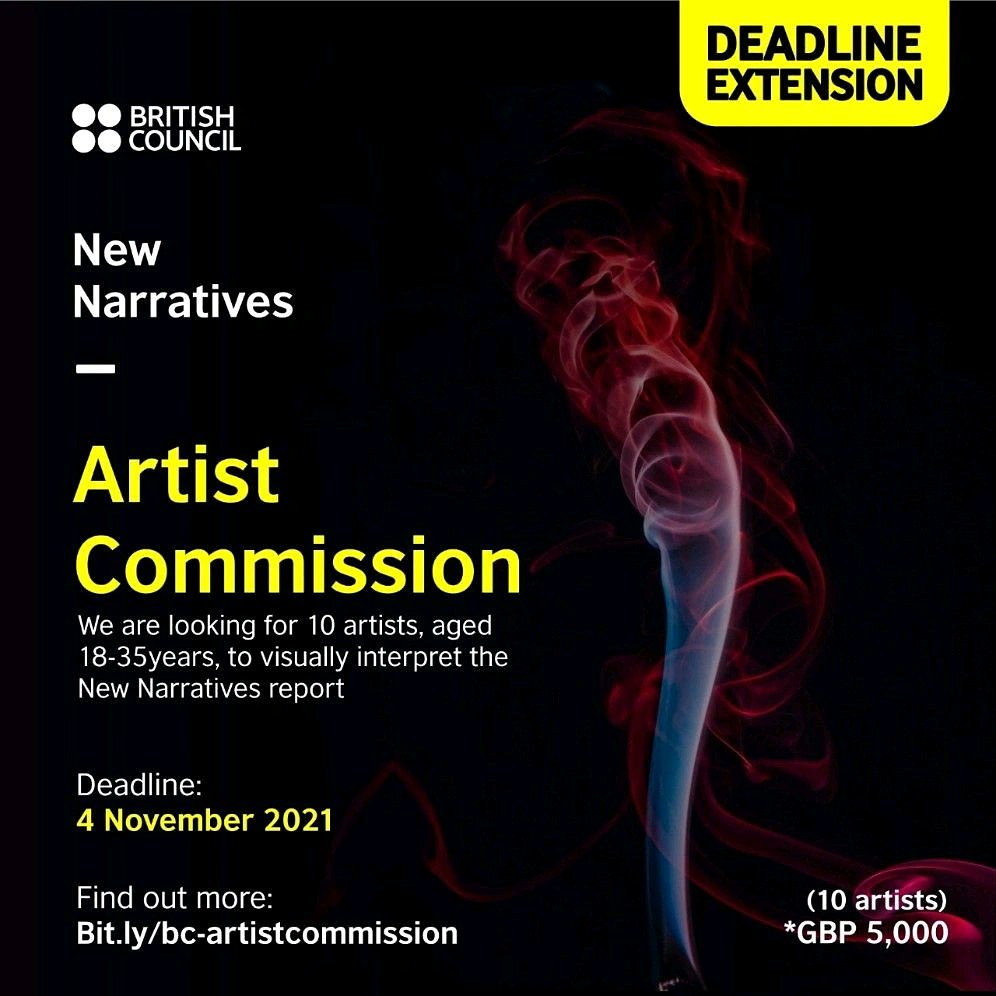 We are seeking ten artists aged 18-35 years to visually interpret the New Narratives report and create a piece which they will share with youth audiences in their country. 
Apply: bit.ly/bc-artistcommi…
Deadline: 04 November <a href="/Netsanet_D/">Netsanet Demewoz</a> <a href="/tigistzer/">Tigist Zerihun</a> <a href="/metsnanat/">Metsnanat</a>