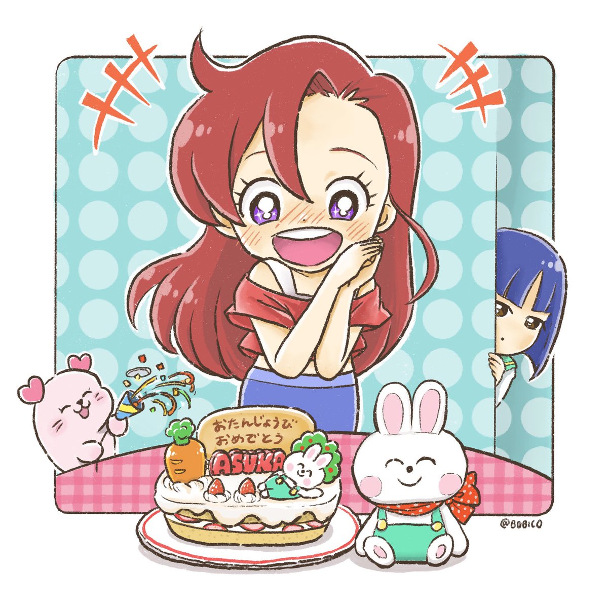 「#今月描いた絵を晒そう
トロピカル部とくるるんたち 」|ボビコ🍄のイラスト