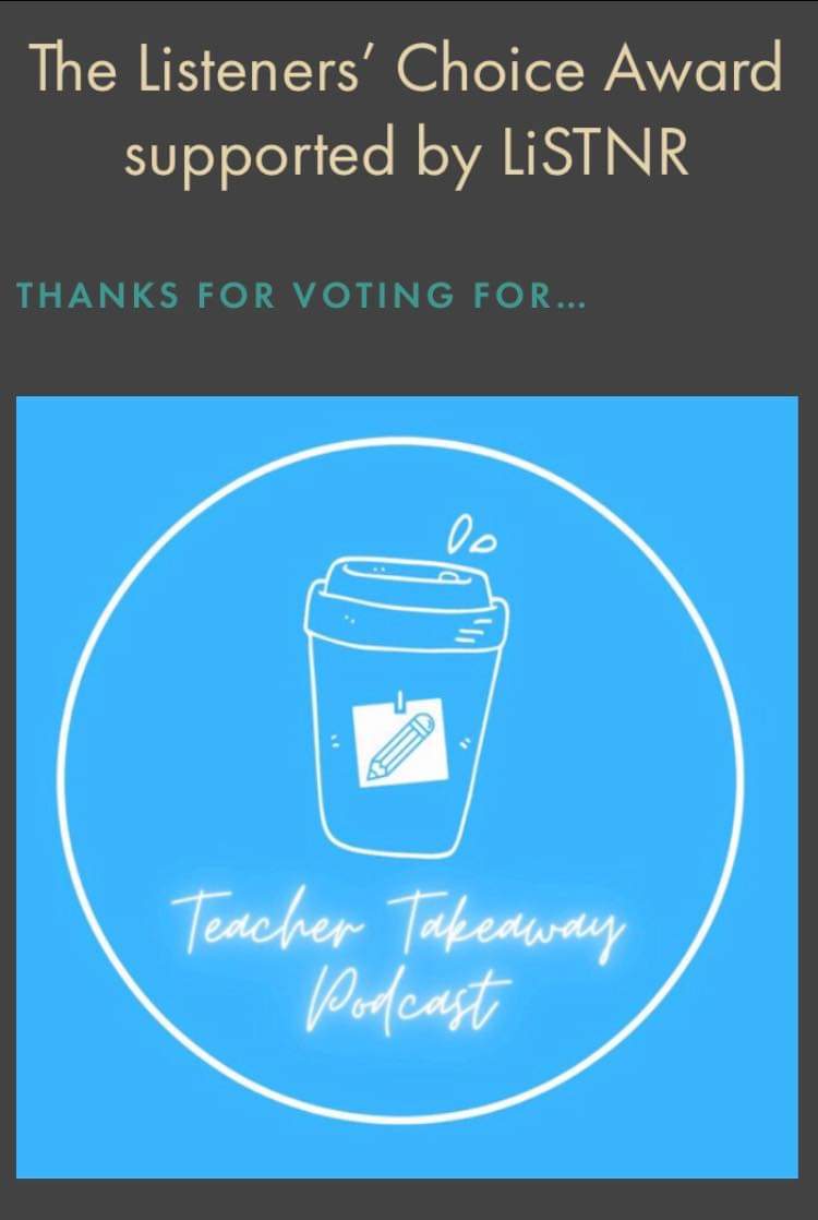 alice_vigors's tweet photo. Hi friends
Would love you to do us a massive favour and give our podcast a vote in the 2021 Aus Podcast Awards.
Click the link below and search “teacher takeaway”
https://t.co/kwroAYCeuQ
@TeacherTakeaway #thinkingpathways #aussieED #teachertwitter #educationpodcast #nsweducation https://t.co/ZgivN2eY2p