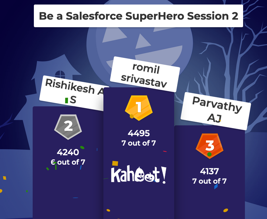 Bhanz19's tweet photo. Congratulations ๐ winners of todays #BeASalesforceSuperHero Session#2 ๐ Happy Diwali to all the #SalesforceStudents, join us for session#3 on next Sunday, 7th Nov where we learn Formulas and Validations,Salesforce Flow, Leads and Opportunities #Trailhead #Trailblazercommunity https://t.co/prMVjQ9FMw