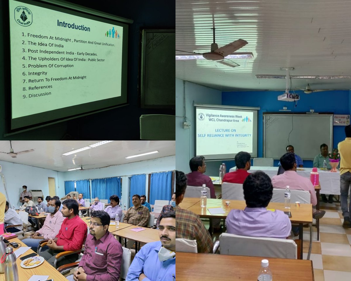CVO_WCL's tweet photo. Under VAW 2021, A workshop on Vigilance awareness was conducted for Gen- Next Executives of Chandrapur Area, Western Coalfields Limited. Around 28 participants attended the session.
@CVCIndia @CoalIndiaHQ @TeamWCL @CoalMinistry #VigilanceAwarenessWeek https://t.co/7DwVAVGx2I