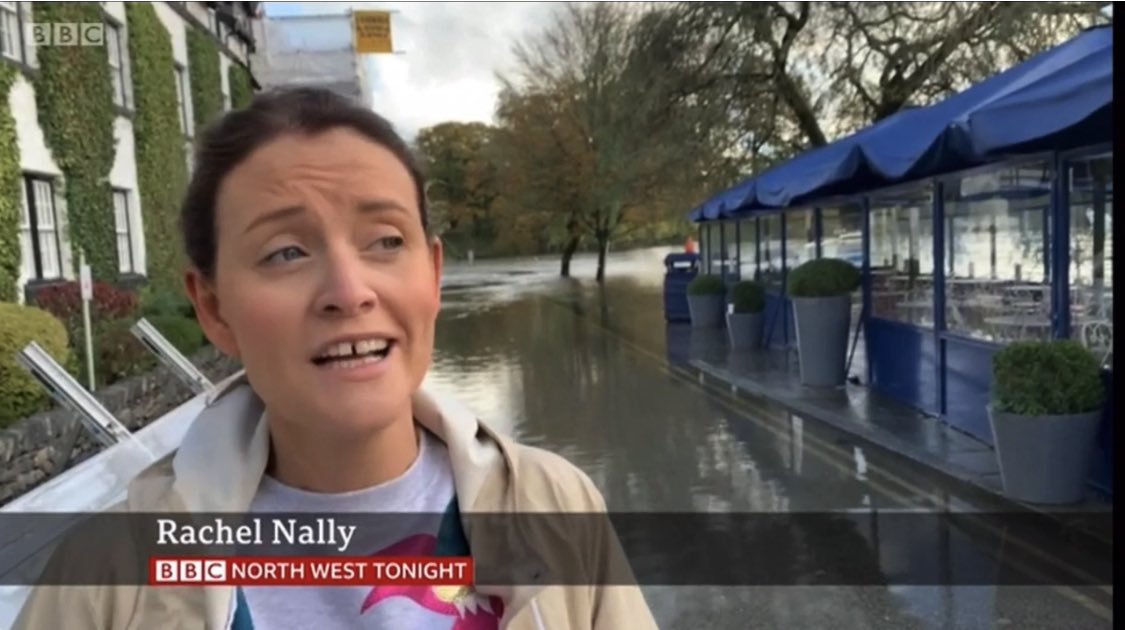 At a wedding in Cumbria caught up in a flood. I ended up shooting and editing a film for <a href="/BBCNWT/">BBC North West</a> on my iPhone, including an interview with the bride. Still can’t resist a story after 36 years <a href="/marjonuni/">Plymouth Marjon University</a>