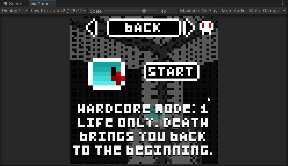 jlintgod's tweet photo. Woah, the intro level looks way better and hardcore mode has been readded! There's also some other bug fixes and improvements to hardcore music playback. Unfortunately, I won't be able to finish all 20 levels for area 2. The last day of #devtober is tomorrow! https://t.co/o7vRZYzpts