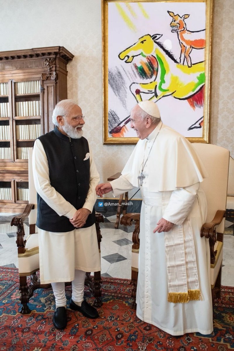 Aman_masih's tweet photo. When you see it... #modimeetspope https://t.co/b3ftWTBQyw