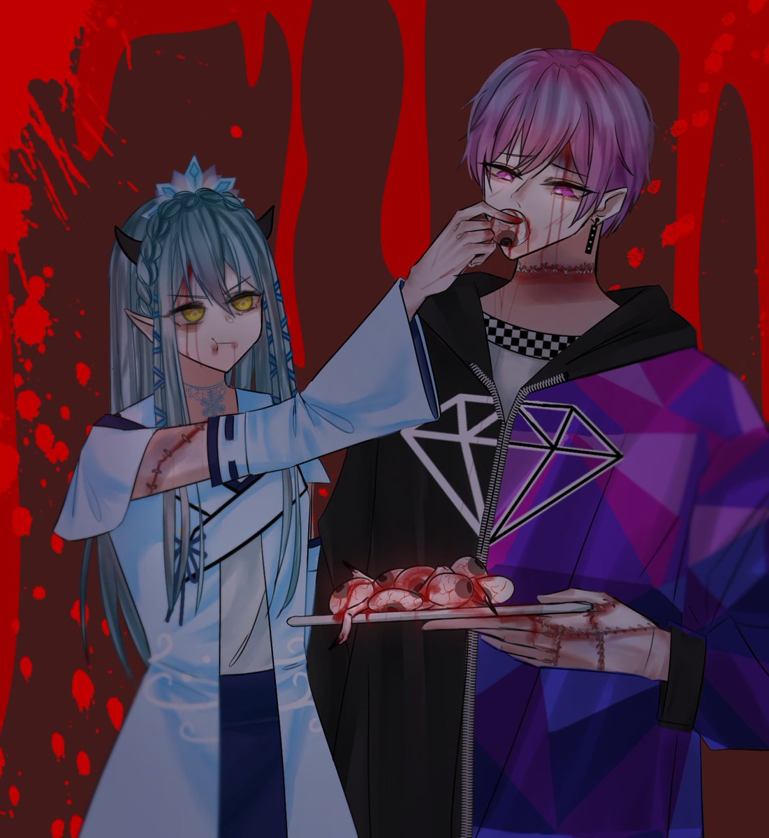 Rain_Virt's tweet photo. HAPPY HALLOWEEN EVERYONE
This just a fanart with me and @ReineGwyneira on a undead party :3
Hope u like it
Art by @Xiaovi33
#Rainart
#Reinesans https://t.co/qsN20vV6qR