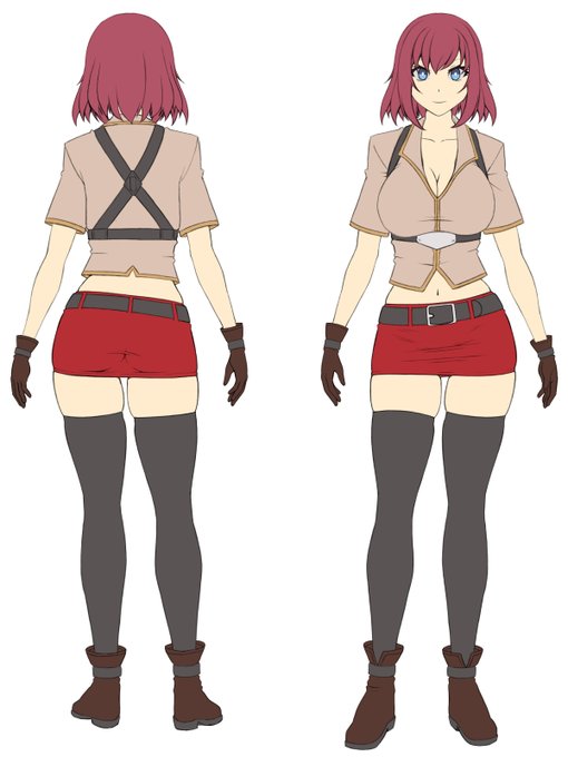 オリキャラのミリア。
デザインをマイナーチェンジしたり。 