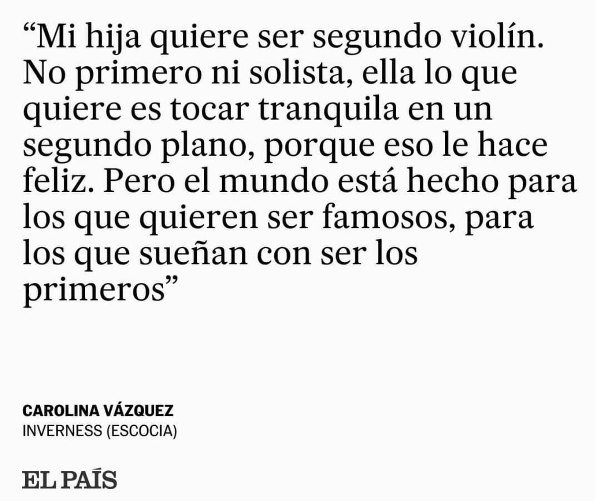 mariaf677's tweet photo. La felicidad del segundo violín 🎻🔝 #sinsegund@buen@nohayprimer@ #alguienteniaquedecirlo #tanifentificada #cartasaladorectora #elPaís #lafelicidaddequererestarensegundoplano https://t.co/Rk89H4f0hD
