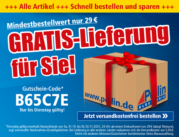 🔔Jetzt GRATIS LIEFERUNG sichern! 🔔📣⏰

Nur für kurze Zeit gratis Lieferung ab 29€ Bestellwert - mit Gutscheincode B65C7E.
🛒Nicht verpassen und gleich Lieblingsartikel sichern unter: ow.ly/5hTa50GBgHE