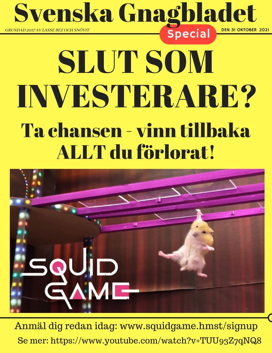 Lassebez's tweet photo. Gnagbladet Halloween Special! 
(Se videon:
https://t.co/ts08wA3zKF ) https://t.co/nb4ppb319R