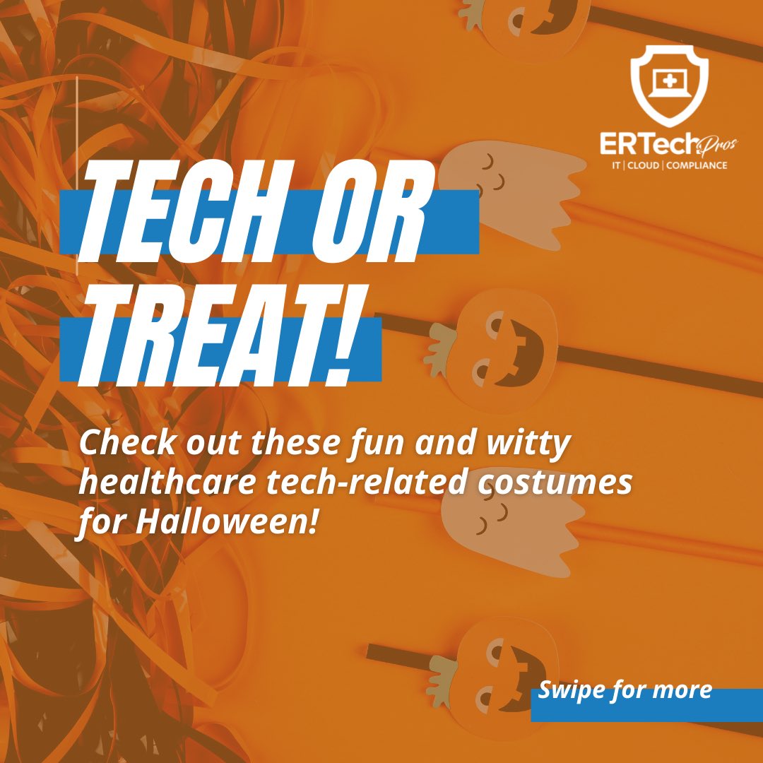 ertechpros's tweet image. If you’ve got it, HAUNT it! 👻

If you’re looking for hilarious IT-style costumes for Halloween, then this is the post for you. 

Got some unique ideas of your own? We wanna see! Tag us or comment them below!👇🏻

#ERTech #HealthcareIT #ITPartner #Halloween #ITmemes #TechOrTreat