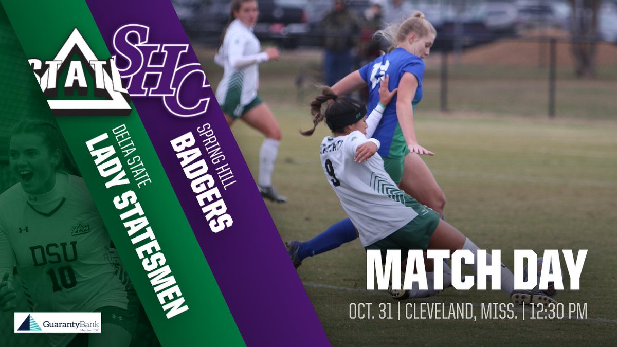 DeltaStateWSOC's tweet photo. It's Senior Day at Delta Field!

🆚: @SHCBADGERS
⌚️: 12:30 PM
📍: Cleveland, Miss.
🏟: Delta Field
📺: https://t.co/770tBkFrn8
📊: https://t.co/fRO7qi10ML

#WhereChampionsPlay⚽️ https://t.co/PXcZCNtpMd