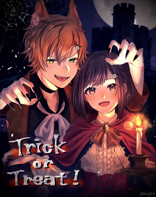#prsk_FA 
ハロウィン東雲🐺🍓🕯🌕 