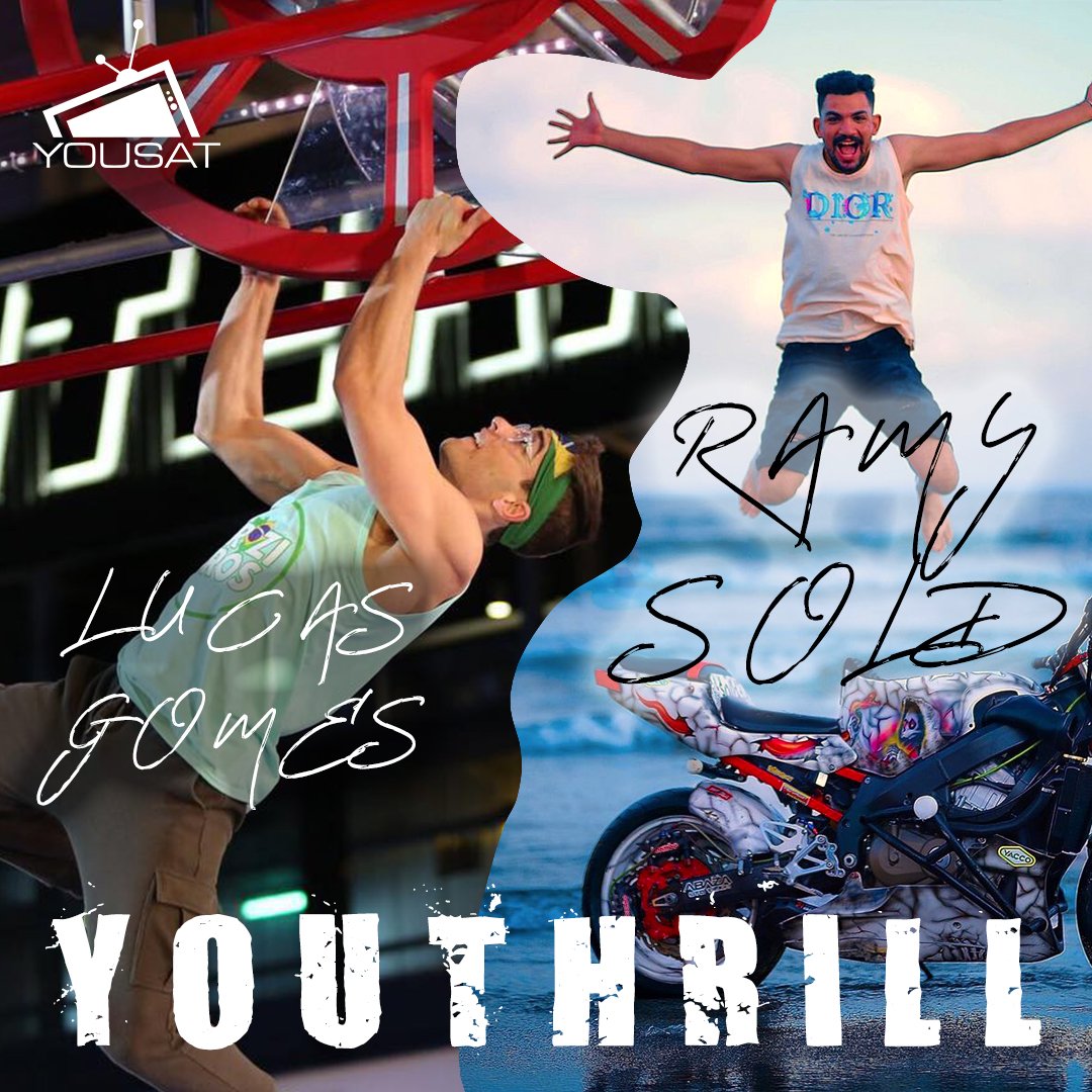 إتفرجوا على رجل المخاطر المصري النجم رامي صلد وبطل مسابقة نينجا واريور الأمريكية لوكاس جوميز كل إسبوع على "يو ثريل"، فقرتنا المخصصة للرياضات الخطيرة على قناة يوسات،
نايل سات، تردد 11096 - ترميز 27500 - أفقي
برعاية ريدبول

<a href="/RamySold/">Ramy sold stunter</a> <a href="/BasicallyLucas/">Lucas Gomes</a>