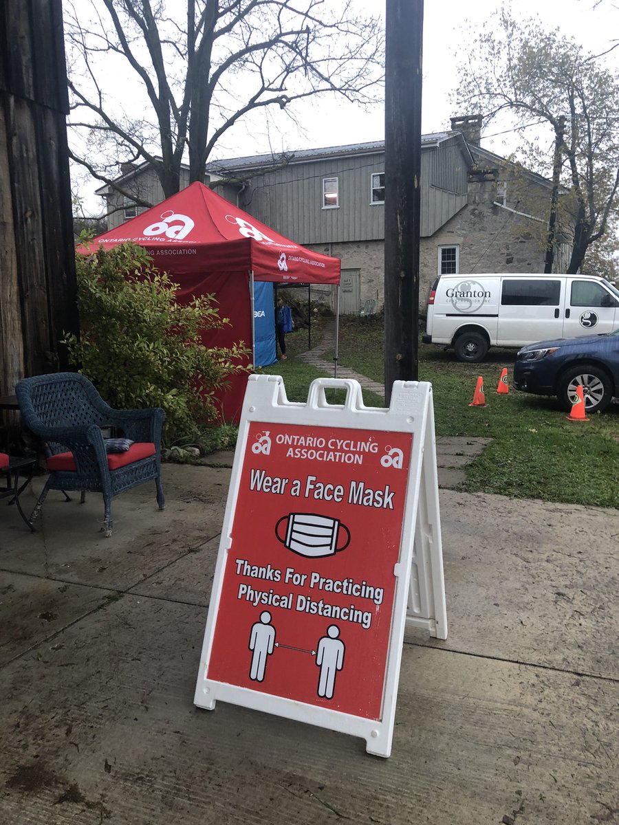 ontariocycling's tweet photo. Good morning from CX Provincials! Registration is open! Reminder to follow all COVID guidelines. Good luck to all riders π΄ββοΈπ΄ββοΈ #OCACX https://t.co/Eb7kDESdJs