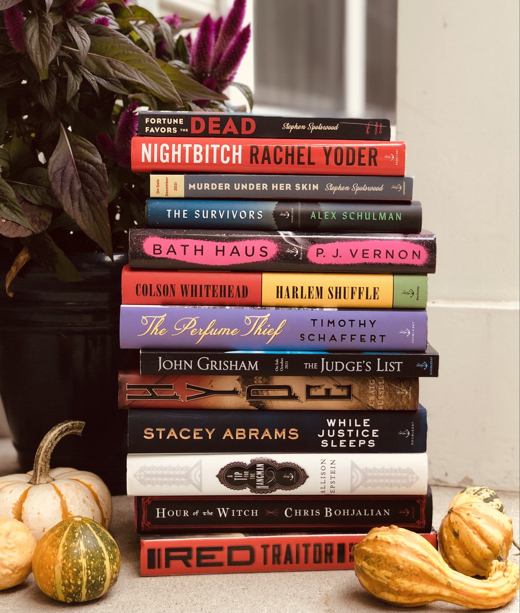 doubledaybooks's tweet photo. Happy HalloREAD! If you're looking for a mystery or thriller to #ReadToDeath today, look no further than this stack of devilishly good reads ☠️📚
And today is your last chance to enter to win them all! 🍂👻🎃 (US ONLY, 18+. Ends 10/31): https://t.co/QTN2KJ2Km8 https://t.co/auISIMqcI5