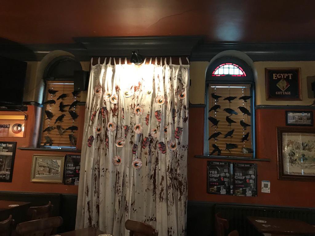 The Tyne Bar Halloween Ready We Seem To Have Some Of Hitchcock S Birds Invading The Pub For Tonight S Halloween Bash We Ve Got Live Music From Yes Chef Creepy Cocktails Party Tunes And