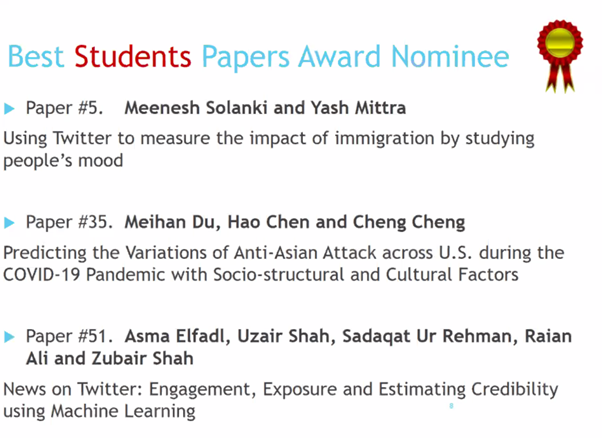 BESCConference's tweet photo. Congratulations to the nominees of the best student paper award! #BESC2021 https://t.co/ZXpJcDtP2M