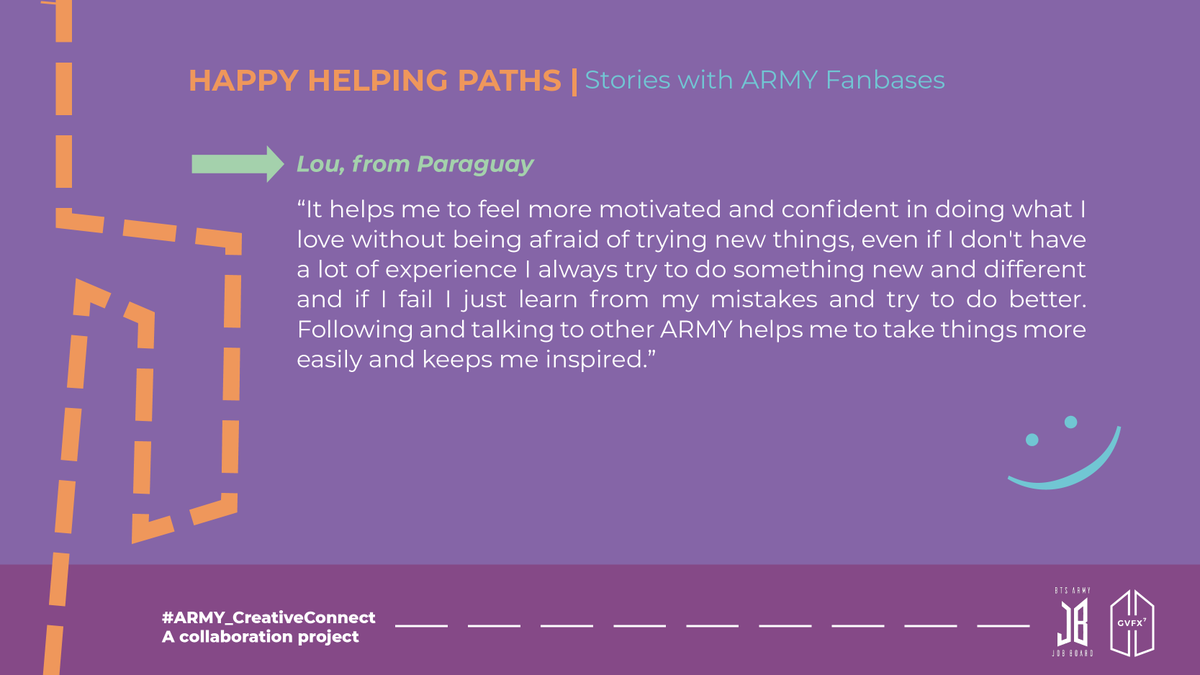 gvfxarmy's tweet photo. Lou from Paraguay got motivation and support from fanbases.
#ARMY_CreativeConnect https://t.co/DemduQlVaL
