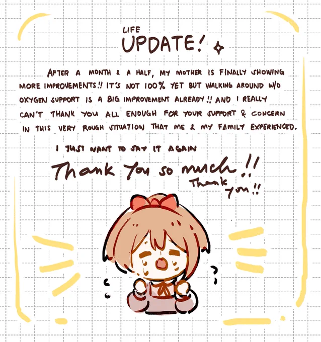 Thank you so much  。゜(゜ノД`゜)゜。 