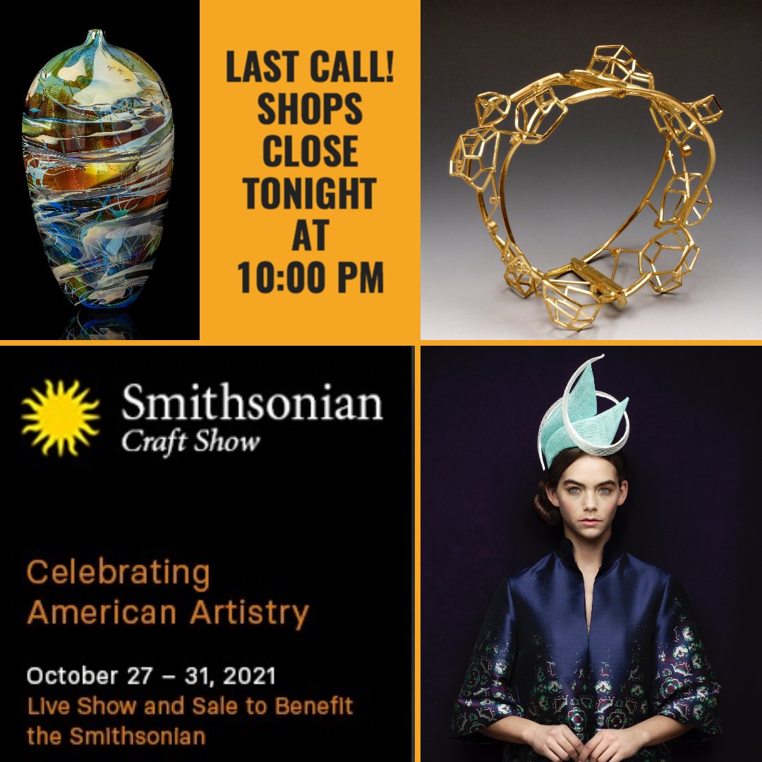 Craft2WearSWC's tweet photo. Final Day - Hurry the Virtual Smithsonian Craft Show closes TONIGHT at 10:00 pm (EDT)!

Don’t Miss Out! Things are going fast!

Visit https://t.co/noyalD6u5q and shop now!

@smithsonian
#AmericanArtistry
#CraftInAmerica
#ContemporaryCraft
#FineCraft
@Bidsquare https://t.co/c9EeicOJqD