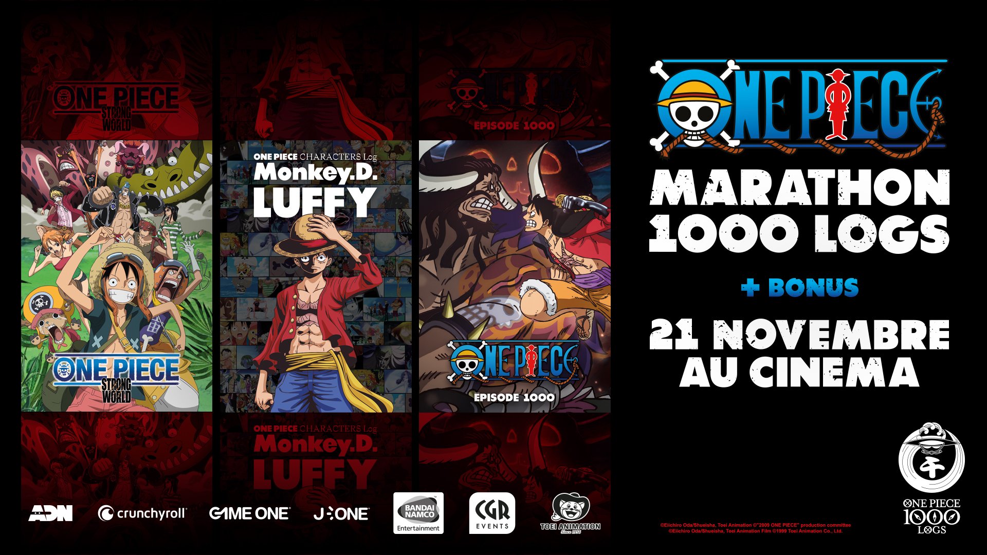 One Piece Eu 1000 Logs It S Megabucket Popcorn Time To Celebrate The 1000th Ep Of The Onepiece Anime Series More Than 1 Cinemas Across France And The Benelux