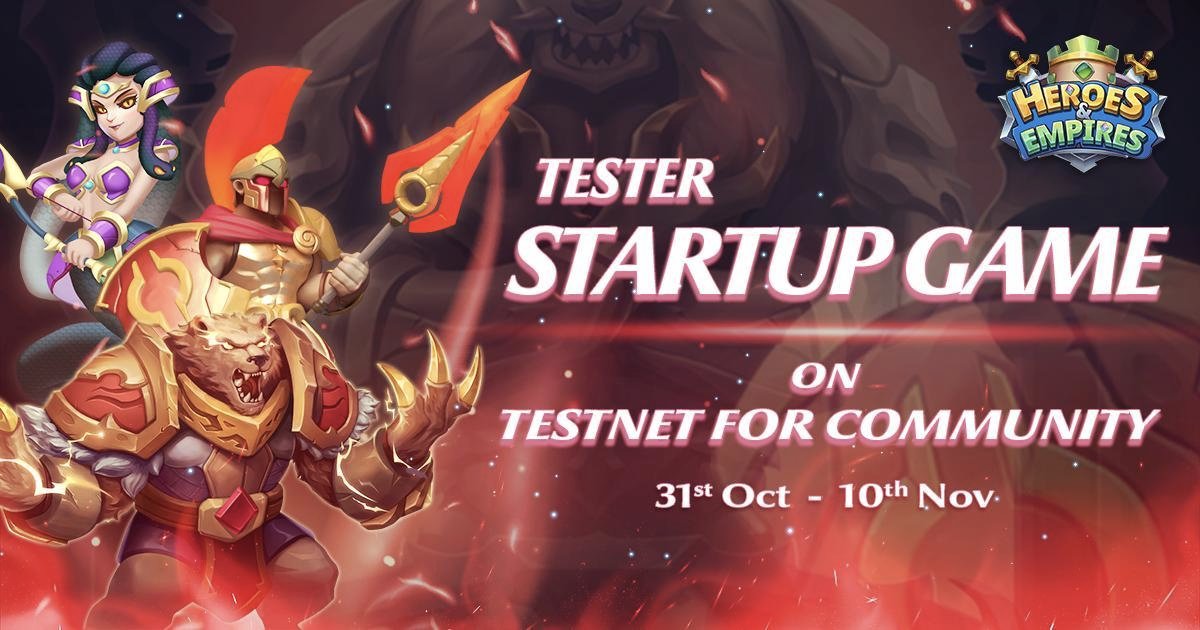 BexlyApp's tweet photo. We are happy to announce that #Testnet for Everyone has officially started. 

How to play, check here https://t.co/IyKScoV6n9

Alarm clockTime: 8:00 am (UTC), Oct 31th --> 1:00 pm (UTC), Nov 10th.

#HeroesEmpires #HE $HE #Testnetforcommunity #playtoearn #p2e #Metaverse https://t.co/Pervdo5vT9