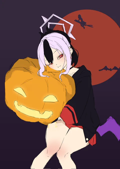 カラーラフだけどハロウィンカヨコ描きました!
#ブルーアーカイブ  #イラスト 