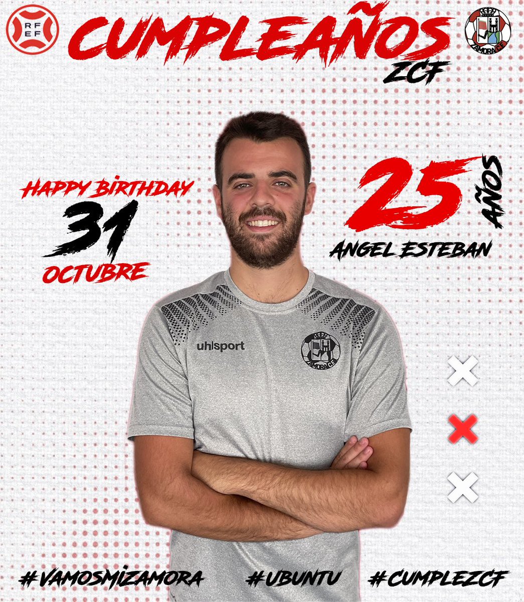 ZCFoficial's tweet photo. CUMPLE ZCF🍾🥂|

¡Uno de nuestros cracks del cuerpo médico está de celebración!🎉🎊

Ángel (@AngelEsteban31), uno de los fisios del equipo, cumple 25 años🤩🥳

Gracias por cuidar día día de nuestro equipo 😎

#VamosMiZamora #CumpleañosZCF https://t.co/7GhUmyxsyq