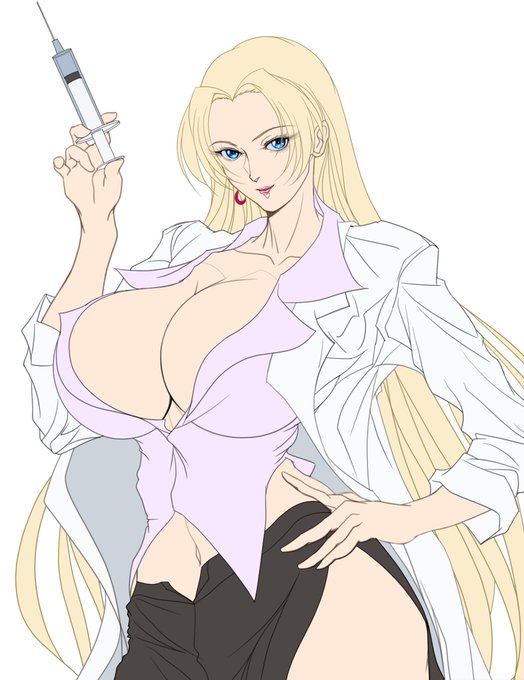 今夜の依頼絵進捗〜
今回はpixivリク絵で某有名エロゲ(病院が舞台の奴)のロシアンハーフ巨乳ふたなり女医キャラです。エロゲはやった事ないので画像検索や渋で調べてみたけど意外と資料少なくて(一応アニメ版はネットで探してチェックしました)逆に自己流で気楽に描けそう( 勿論ふたなりverも描きます) 