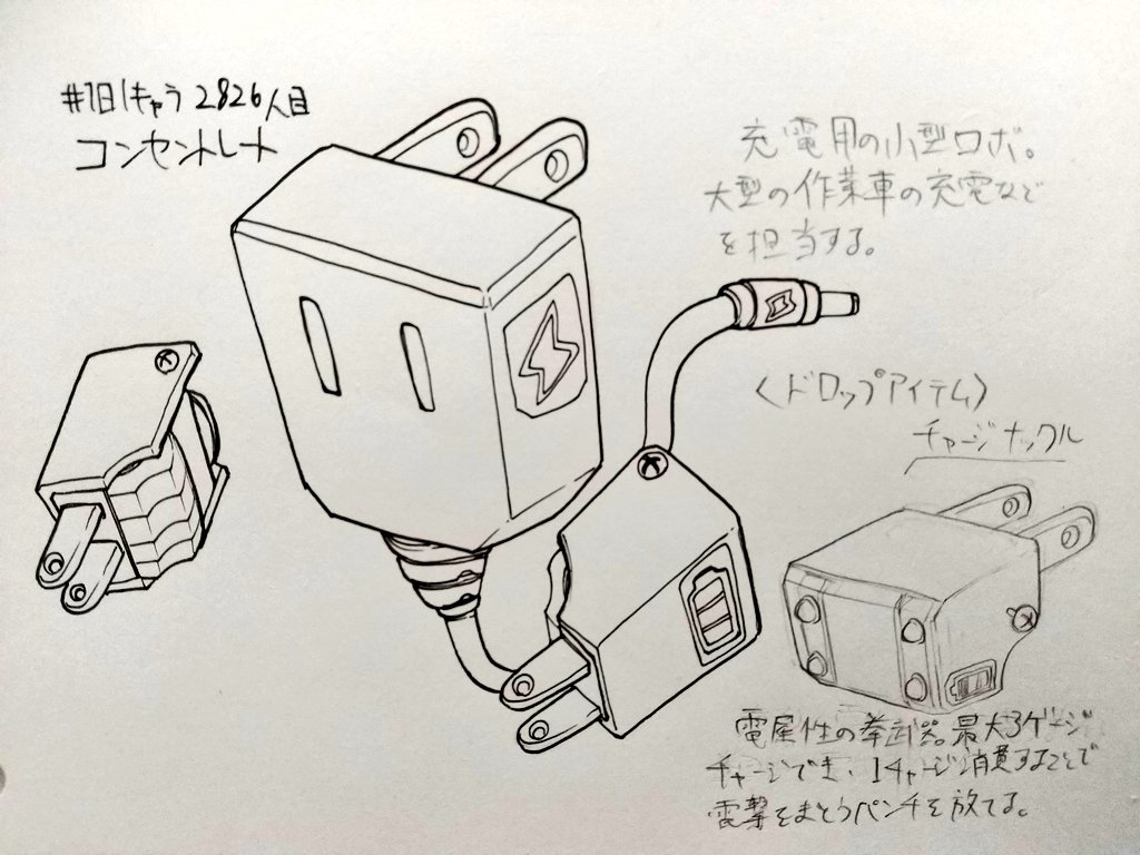 #1日1キャラ 2826人目
コンセントレート…充填機型ロボ 