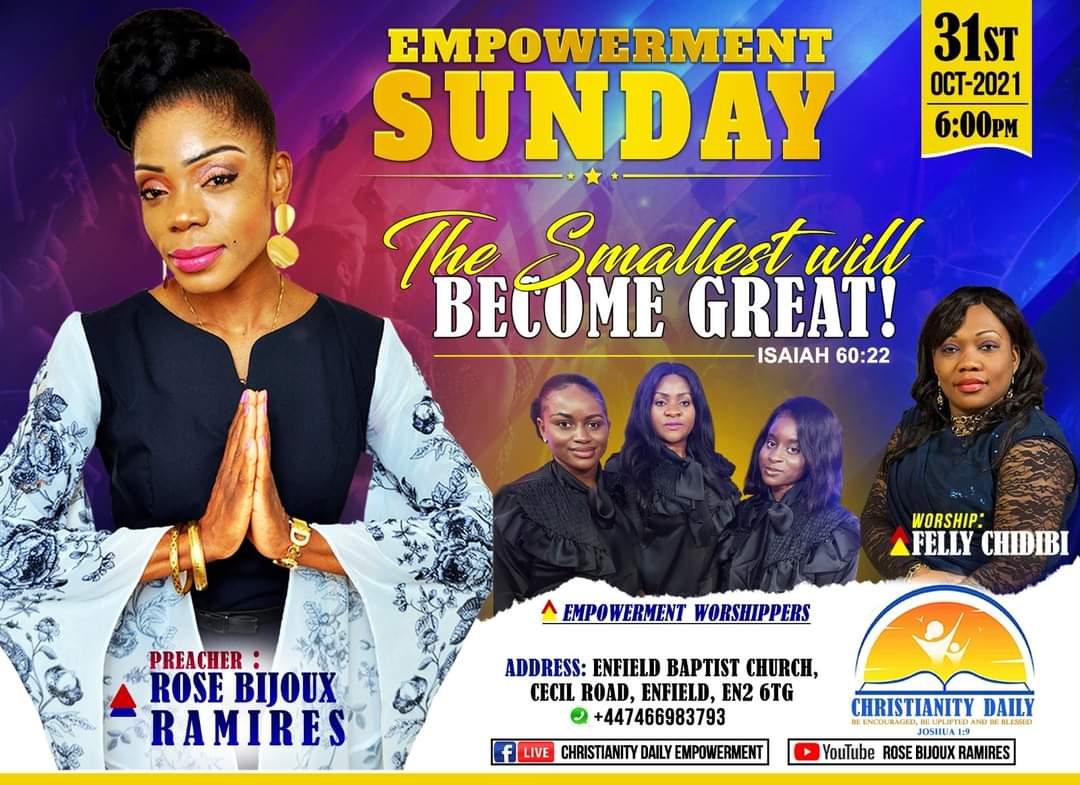 rosebramires's tweet photo. The smallest will become great!
Don't miss out this Sunday at 6pm.
Inbox us for more details. 
You're welcome to join us in person.
https://t.co/7RORP7aNv5
👇🏽👇🏽
https://t.co/yw5kmVKces
Like ✅ comment ✅ share ✅

#godsapostle 
#empowermentcoach 
#prayerworks 
#PrayerIsTheKey https://t.co/37aMhAK7YV