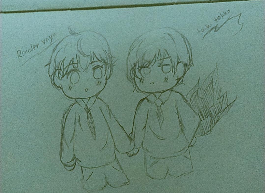 reefabknrifa's tweet photo. #RaidenArt
#TakkoArt
Tdi nya mw di buat digital cuma aku ada masalah sama ibis paint
untuk kak raiden yg mw graduate i will miss u so much and I'll be waiting if u want comeback, I hope u always be happy on your day.
Mas takko main api diam" eh ketahuan sama mas raiden, nakal. https://t.co/xUw9IF31kP