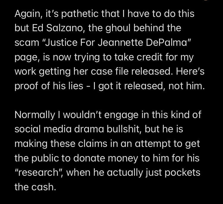 devilsteethpod's tweet photo. Update on the “Justice For Jeannette” situation.
#jeannettedepalma #deathonthedevilsteeth #weirdnj #weirdnewjersey #springfieldnj #houdaillequarry #watchungreservation #truecrime #satanicpanic #devilsteeth #devilsteethpodcast https://t.co/SKCwqLdyGf