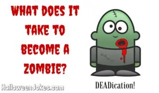 HalloweenJoke's tweet photo. #halloween2021 
What does it take to become a zombie? Deadication!
#Zombie 
#halloween  
#jokes
#halloweenjokes https://t.co/WEVFSNHwFk