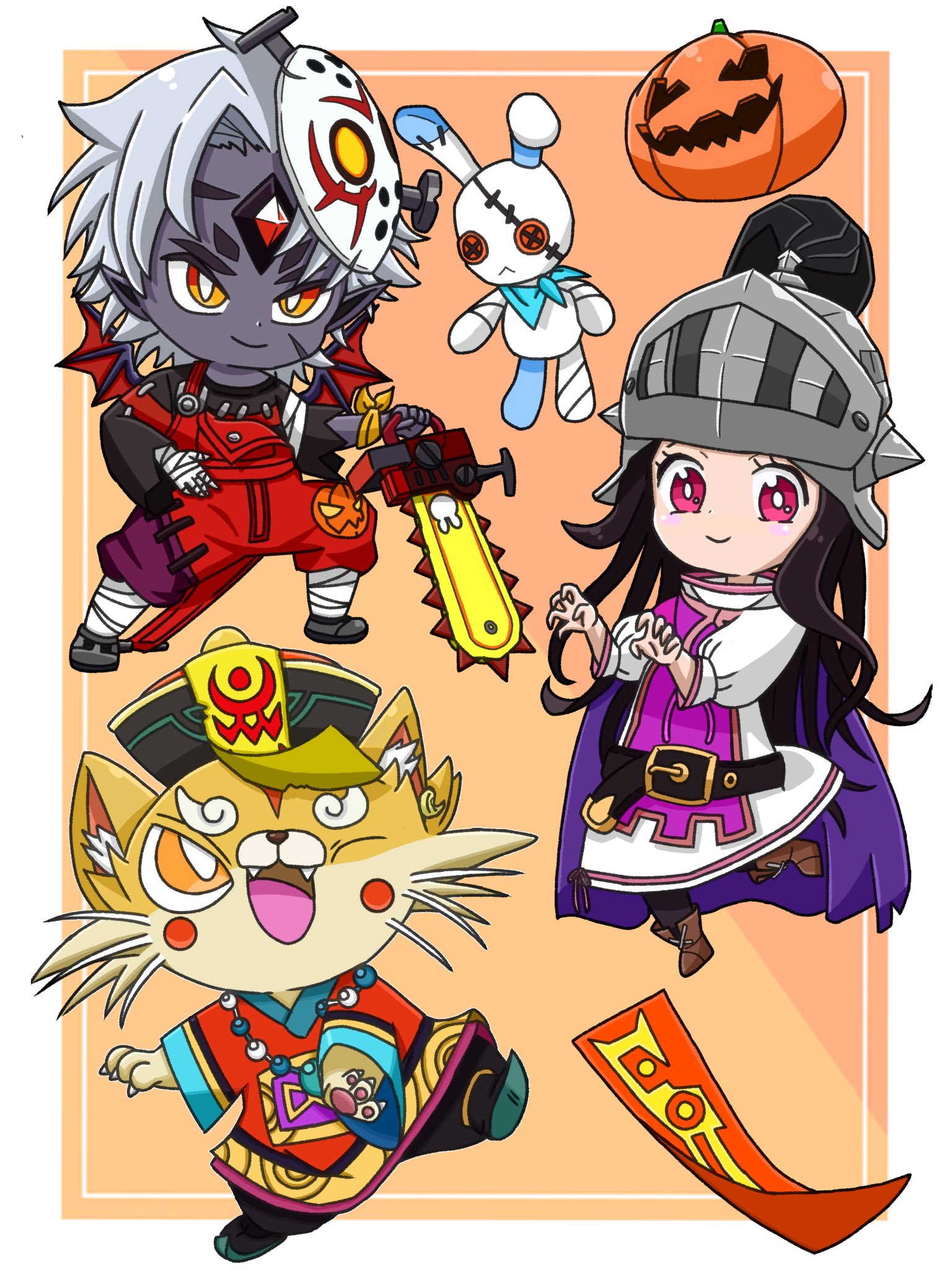 月姫りぃ ハロウィン変幻の3匹を描きました ॱ Happyhalloween サマナ サマナーズウォー サマナイラスト T Co Yxqdwxfnkx Twitter