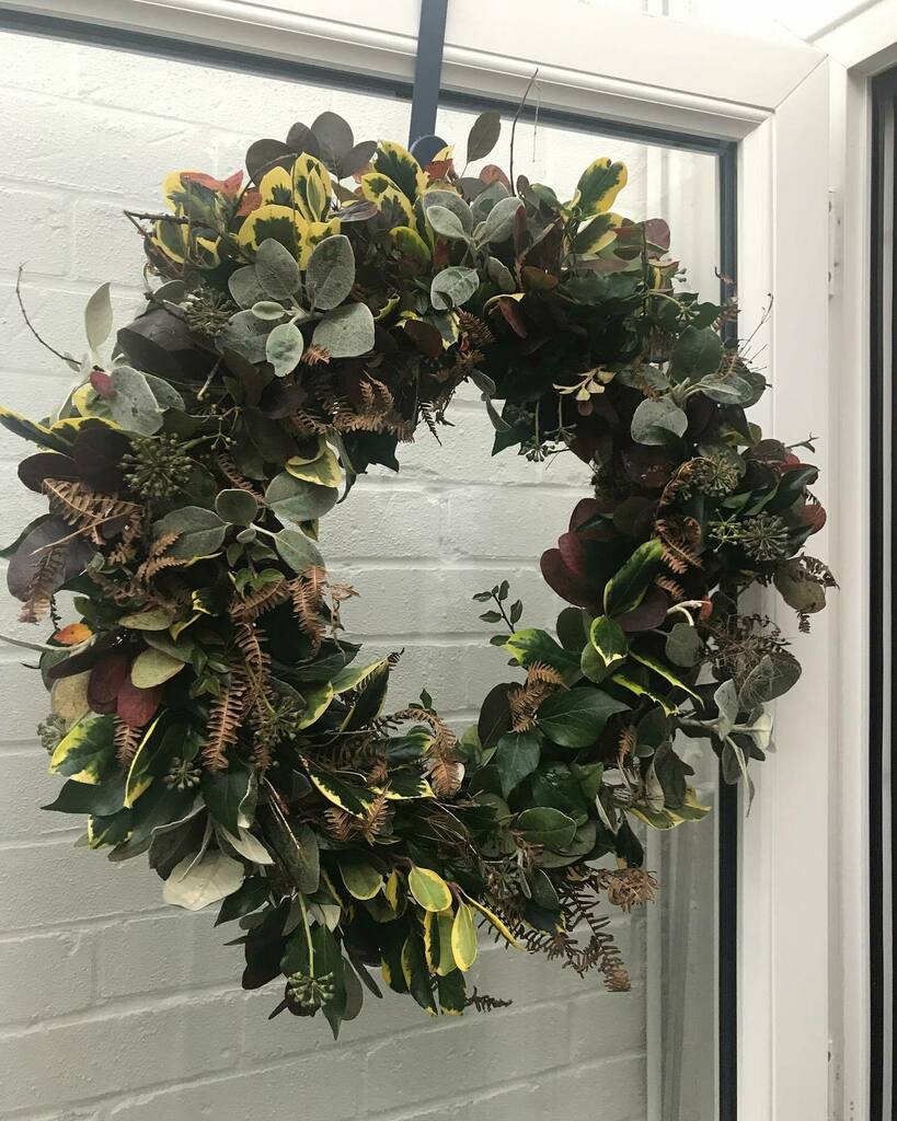 Busy making and creating wreaths this Autumn. Taking an old wreath, soaking it, wrapping it and then wiring on new Autumn colour. I just love the different colours, textures but what do you think? This is quite a big one - 16” frame. 
Makes me smile ever… instagr.am/p/CVsatsTsA2A/