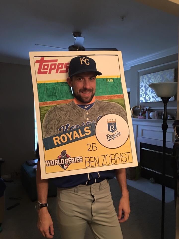 MattfromKC's tweet photo. @Topps Throwback to 2015 when I was an ‘85 @Topps Zobrist for the World Champion @Royals. #1738 https://t.co/EqxEQ4Pdsp