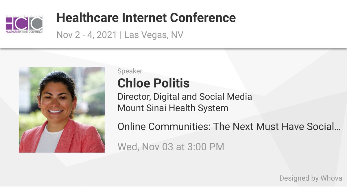 Only a few more days until #HCIC2021. I’ll be presenting with <a href="/liveworld/">LiveWorld</a>’s <a href="/flamster/">Danny Flamberg</a>. Check out our session: whova.com/embedded/speak…