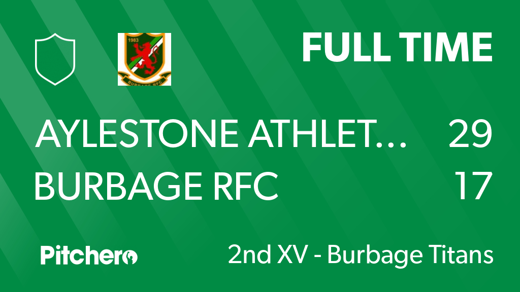 RfcBurbage's tweet photo. FULL TIME: Aylestone Athletic 2s 29 - 17 Burbage RFC
#AYLBUR #Pitchero
https://t.co/krhm1H0jN1 https://t.co/wXAZGNuq3F