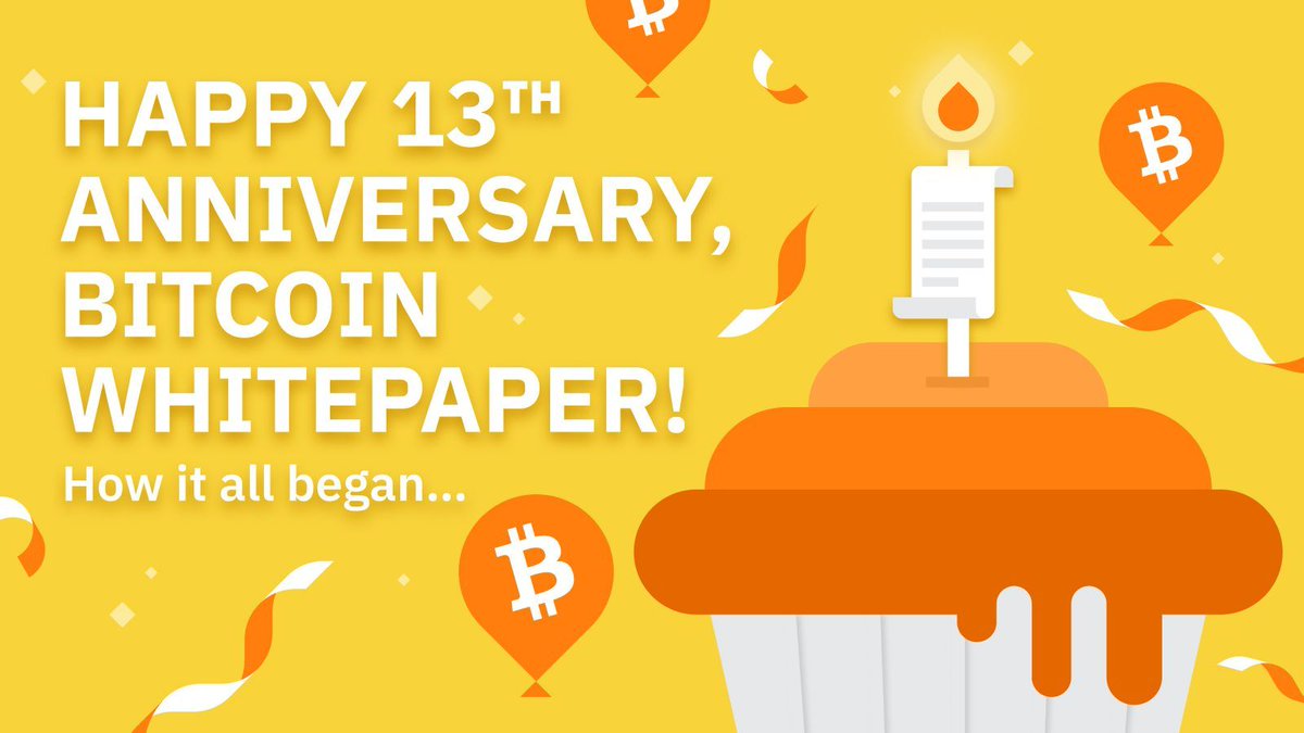 On this day 13 years ago, the #Bitcoin whitepaper was first distributed to  the Cryptography Mailing List. Thanks, Satoshi.