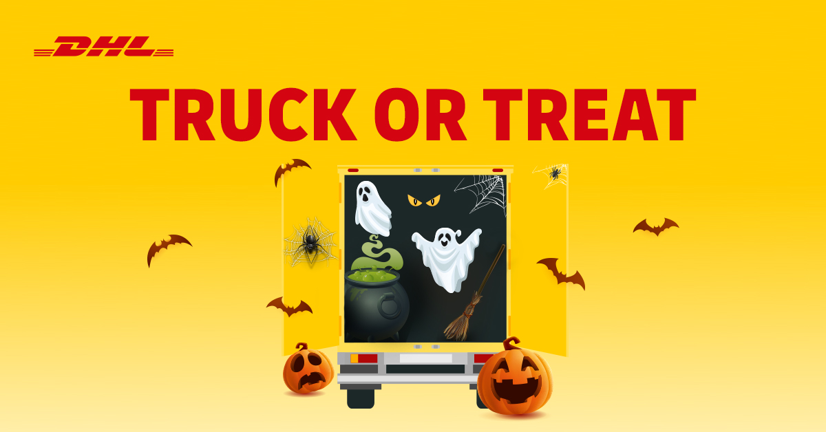 Truck or Treat! Ghostly greetings from all of us at #DHLGlobalForwarding 

We witch you a Happy #Halloween full of sweets and no scares. 
Have a fang-tastic night.👻