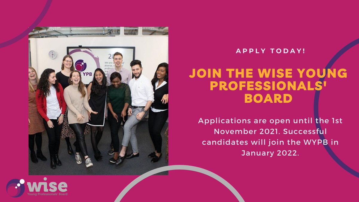 WISE_YPB's tweet photo. 1 DAY LEFT TO APPLY!!
Applications to join the WYPB close TOMORROW (1st November)! If you are passionate about getting more women into #STEM and inspiring the next generation, apply now! You do not need to be a women to apply, we promote all genders! https://t.co/tTdfcPG1YP #STEM https://t.co/q2UGybQ3nd